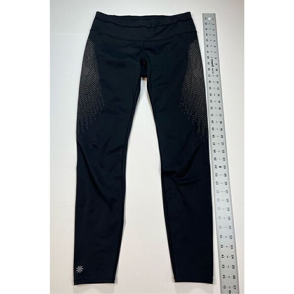Athleta Sonar Reflective Dot Black Legging Run, Walking, Zip Pocket Size Medium - Picture 8 of 13